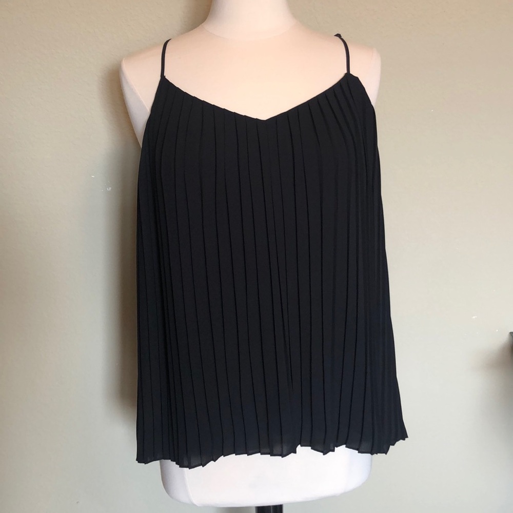 Express Black Pleated Top